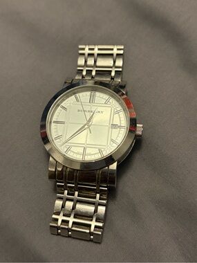 Burberry Men's Stainless Steel Watch with Silver Dial and Bracelet